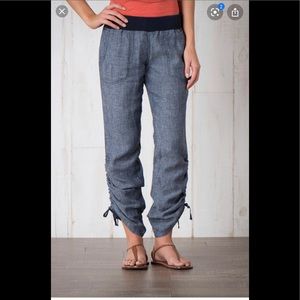 Toad&Co Blue Lina Pants 100% Linen